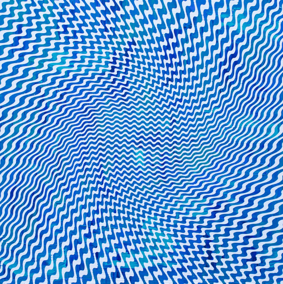 Geometric Abstract Acrylic Painting By Sean Christopher Ward, 12 X 12", Brainstorm, Original Artwork