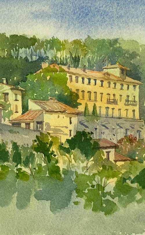 Entrecasteaux Chateau - Provence France by Carole Griffin RBA