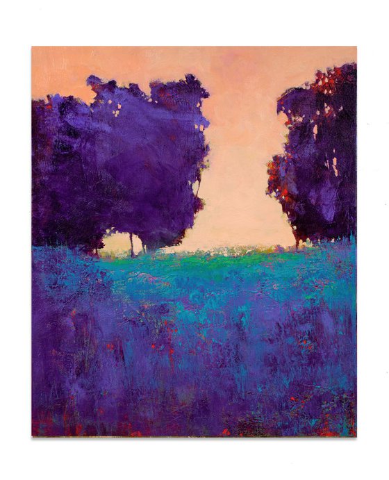 Violet Turquoise Landscapemodern landscape impressionist