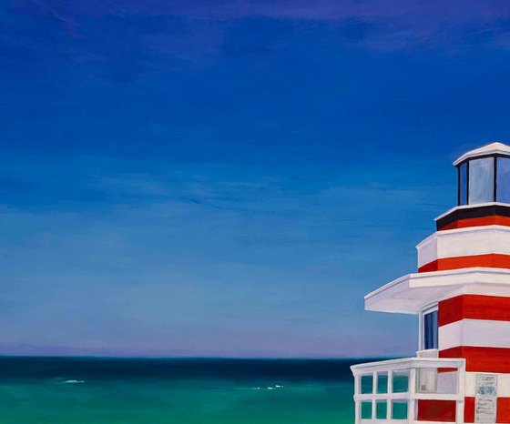 MIAMI BEACH. THE LIFESAVING TOWER.