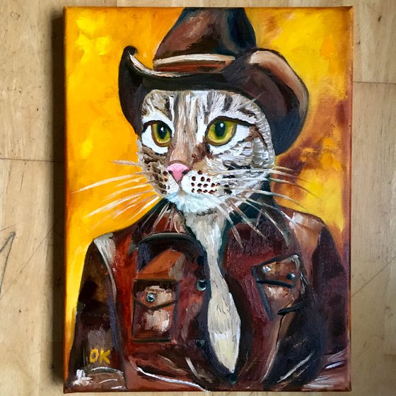 Magnificent Cat  cowboy inspired by Magnificent seven movie.