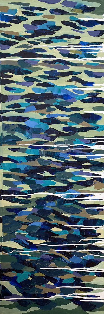 Abstract Acrylic Painting By Alisa Asatryan, 20 X 59, Shivering, Original Artwork