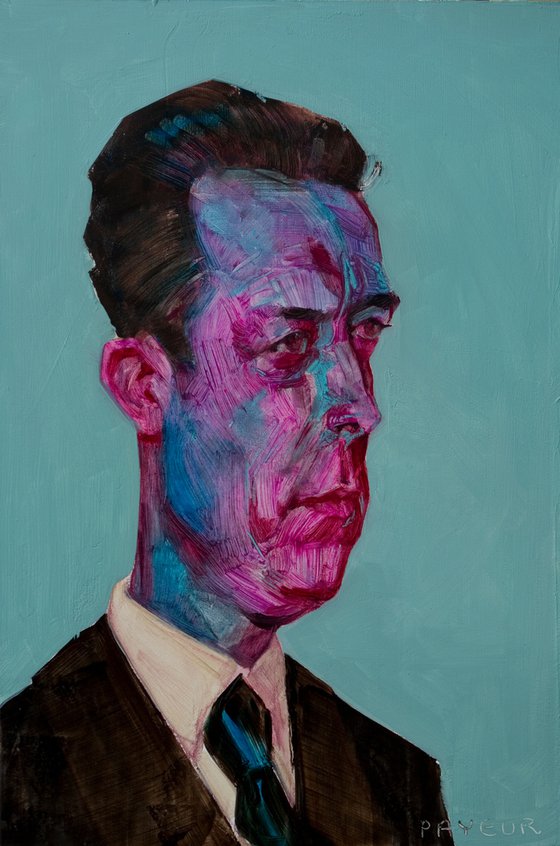 modern pop portrait of a french writer: Albert Camus