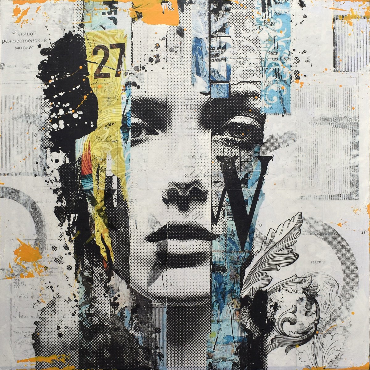 Urban And Pop Collage , 325_Visual Enigma By Manel Villalonga, 20 X 20, Artwork For Sale On Artfinder
