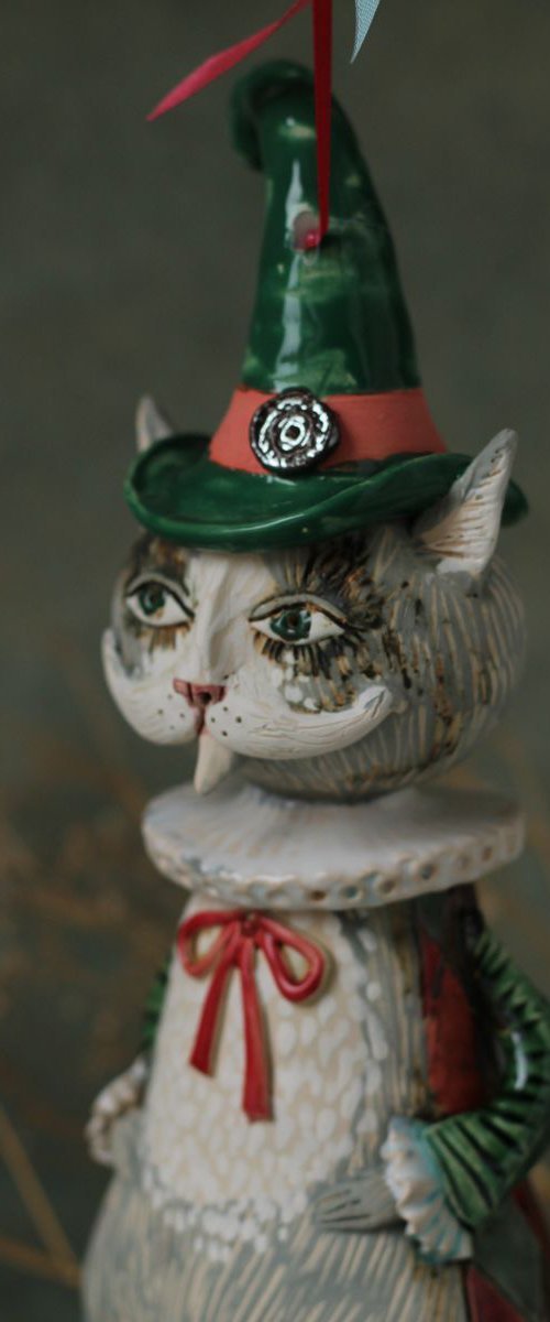 Puss in Boots - , SCULPTURED CERAMIC BELL DOLL 2017 by Elya Yalonetski