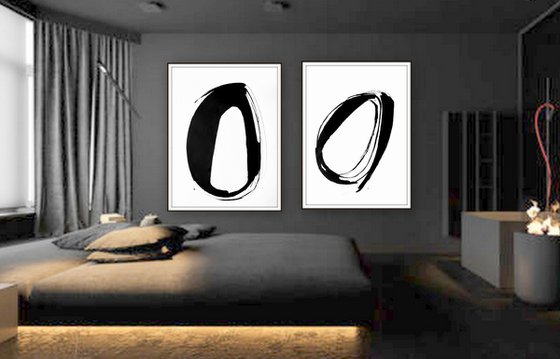 Abstract artwork. Set of 2.