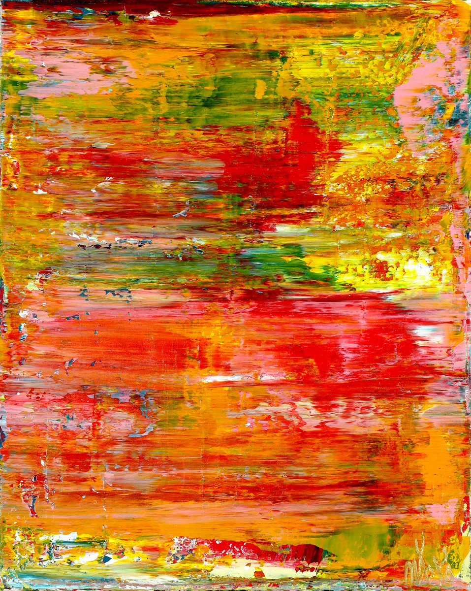 Abstract Acrylic Painting By Nestor Toro, 16 X 20", Caribbean Energy (Summer Flare), Original Artwork