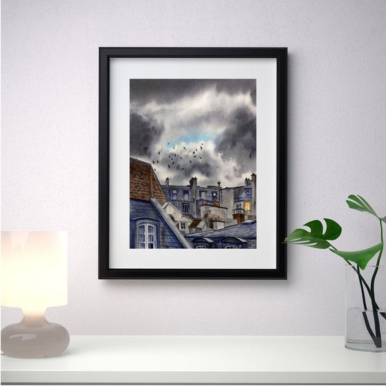 Paris Rooftops after the Rain -  France - Parisian rooftops