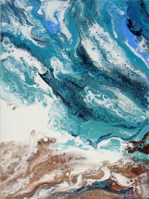 "Abstract Sea" Landscape painting by Irini Karpikioti