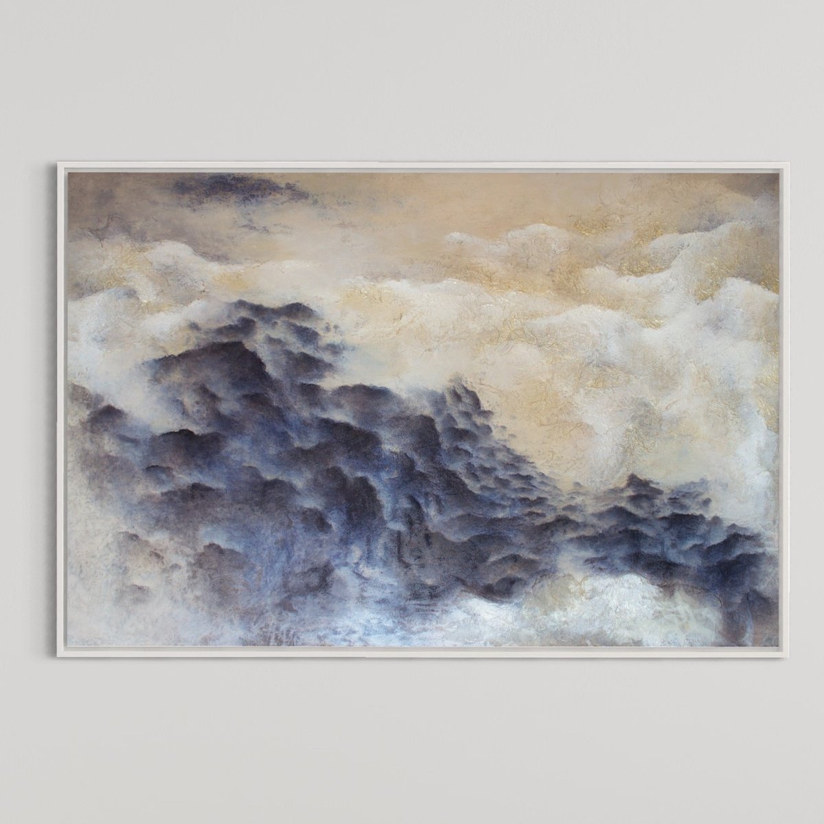 Organic Abstract Painting By Francesca Borgo, 46 X 31, Measureless Kiss, Original Artwork