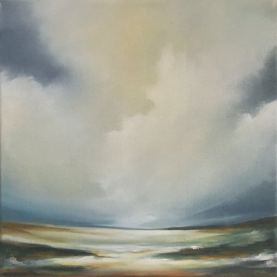 A Place Under The Clouds - Original Seascape Oil Painting on Stretched Canvas