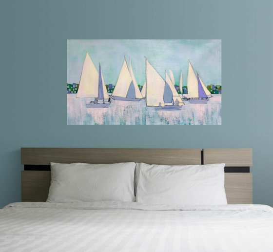 SAILING BOATS  / 130 X 70 X 0.1 cm