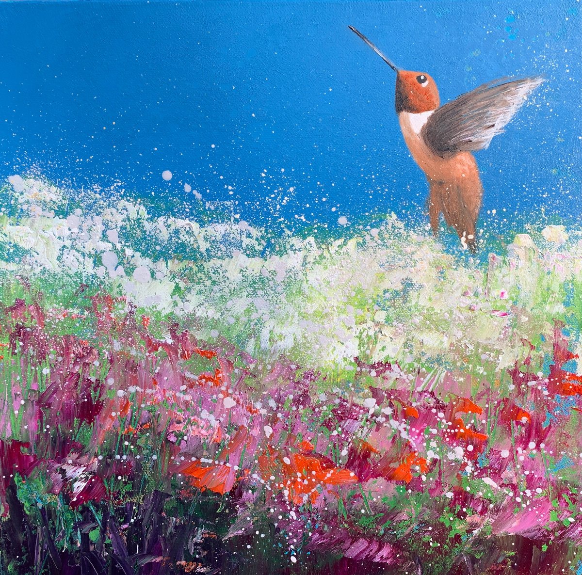 Rufous Hummingbirds by Laure Bury