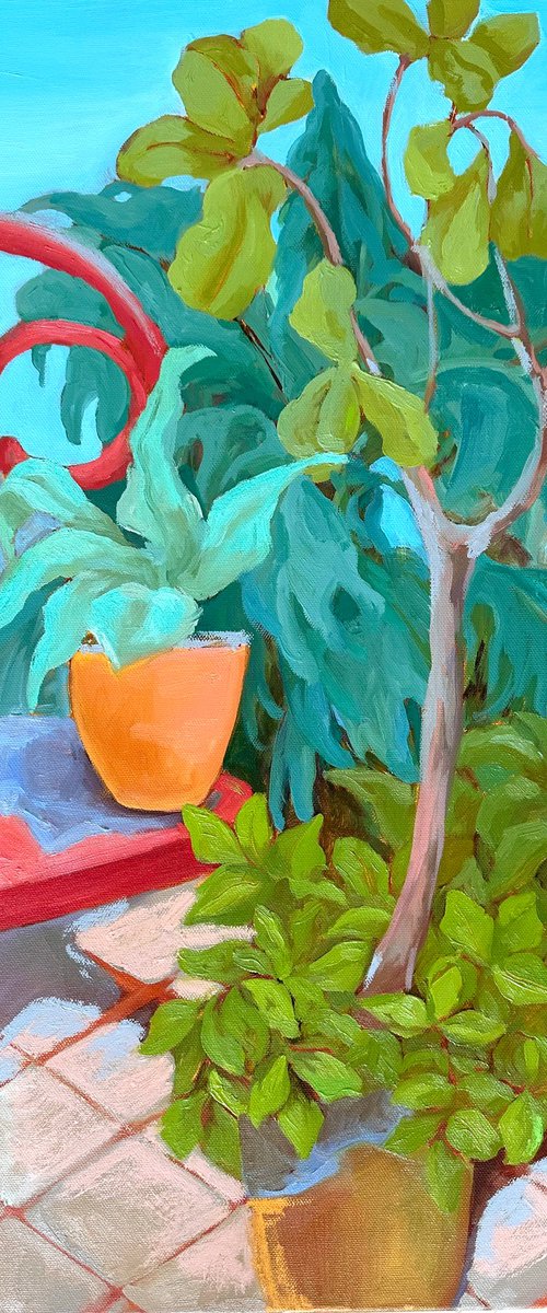 Red chair by Anna Bogushevskaya