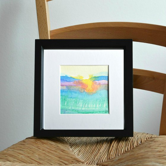 First Sunlight - Mounted Watercolour, small gift idea
