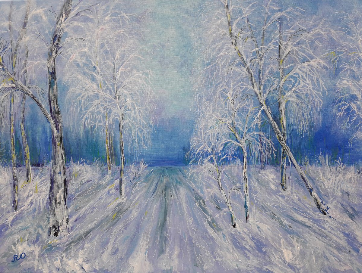  Snow March By Olga Rokhmanyuk | Roartus, 24 X 18, Artwork For Sale On Artfinder