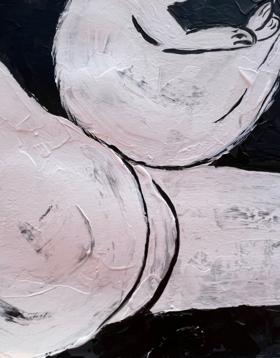 Woman Nude Cat Art