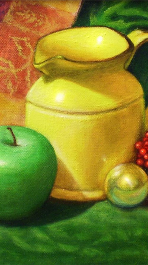 Yellow Jug With Granny by Tatiana Roulin