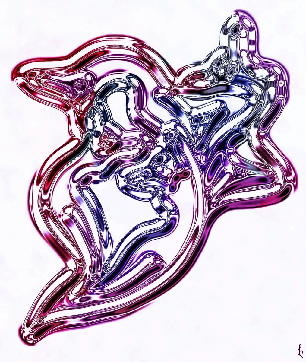 Surrealistic Botanical Giclee Print By Lia Chechelashvili, 19 X 23", Flower, Original Artwork