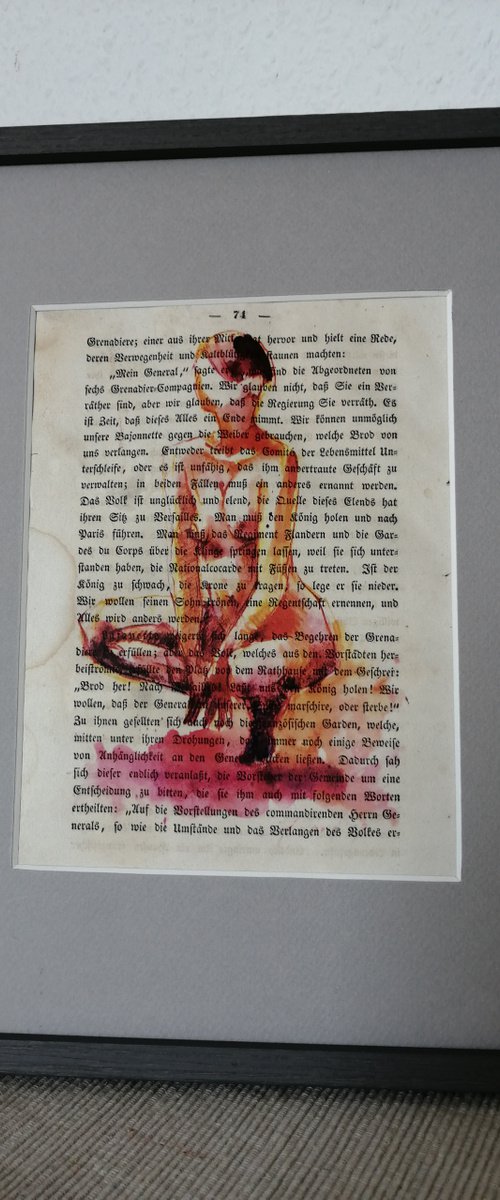 Unique print on antique book page 15x23cm. Art Print Retro Art Print. Small format gift. Nude art vintage. Upcycling wall decoration by Olga David