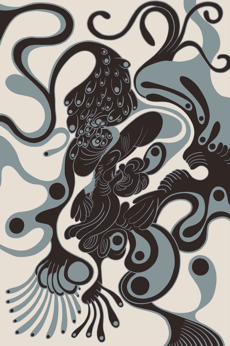 Abstract Portrait Giclee Print By Alasdair Willis, 16 X 23, Sunday Walk, Original Artwork