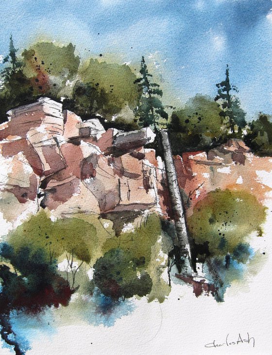 Box Canyon - Original Watercolor Painting