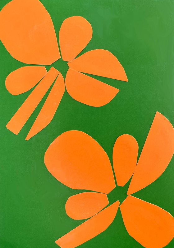 Orange Flower Collage