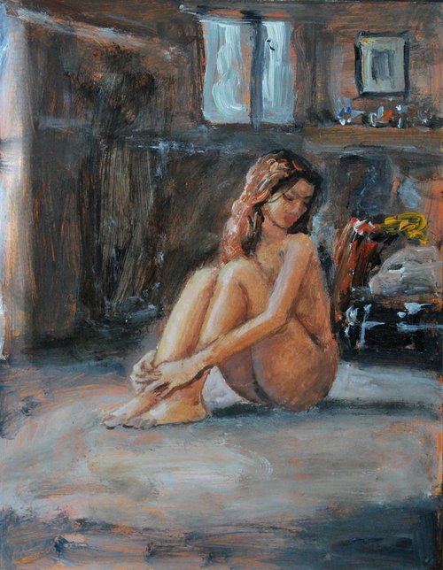 Girl sitting by Vishalandra Dakur