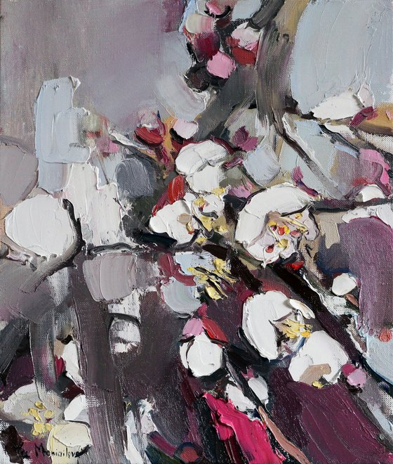 Floral abstract painting - Spring - Oil painting