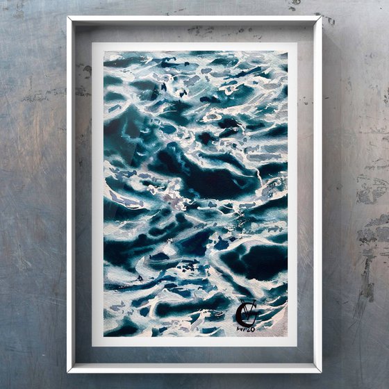 WAVES -  set of 3 paintings