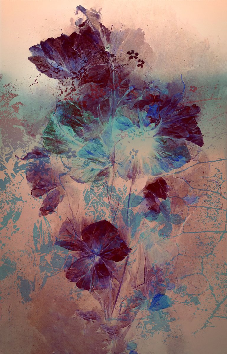 Botanical Painting By Teis Albers, 31 X 47", Lux Prima, Original Artwork