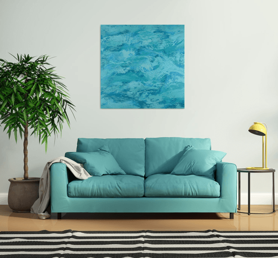 Water Motion - Modern Abstract Expressionist Seascape