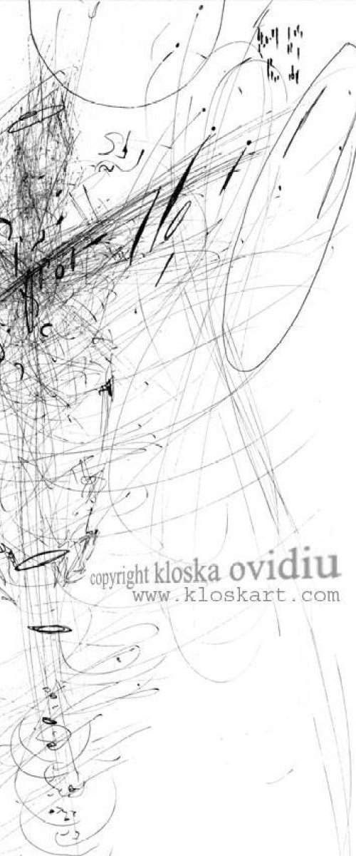 SUBLIME SPONTANEOUS LINES LIKE ENERGY VIBRATING DRAWING SPECIAL PRICE BY KLOSKA by Kloska Ovidiu