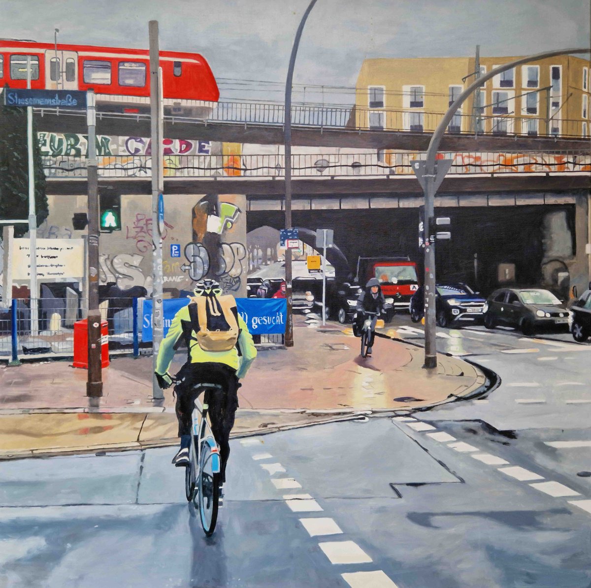 Asphalt Altona Ii By Ulla Kutter, 39 X 39, Artwork For Sale On Artfinder