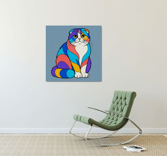 Colorful Scottish Fold Cat #16