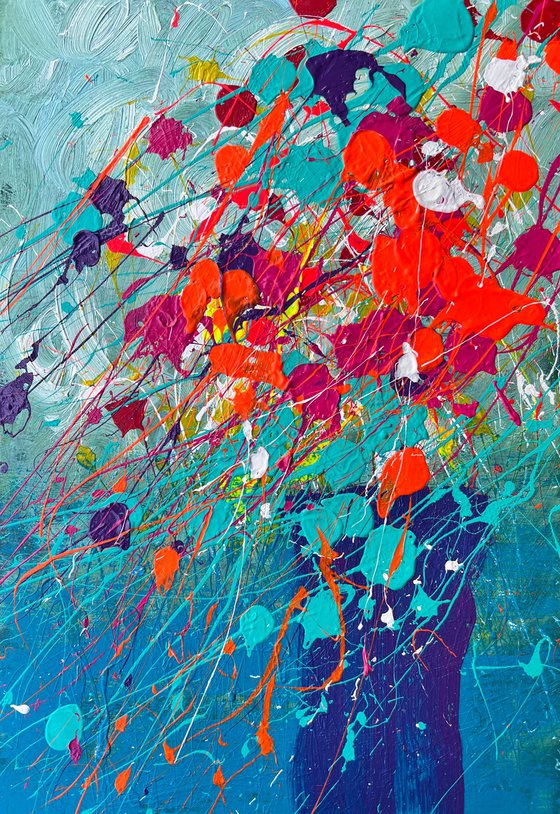 Romantic Flowers Abstract painting