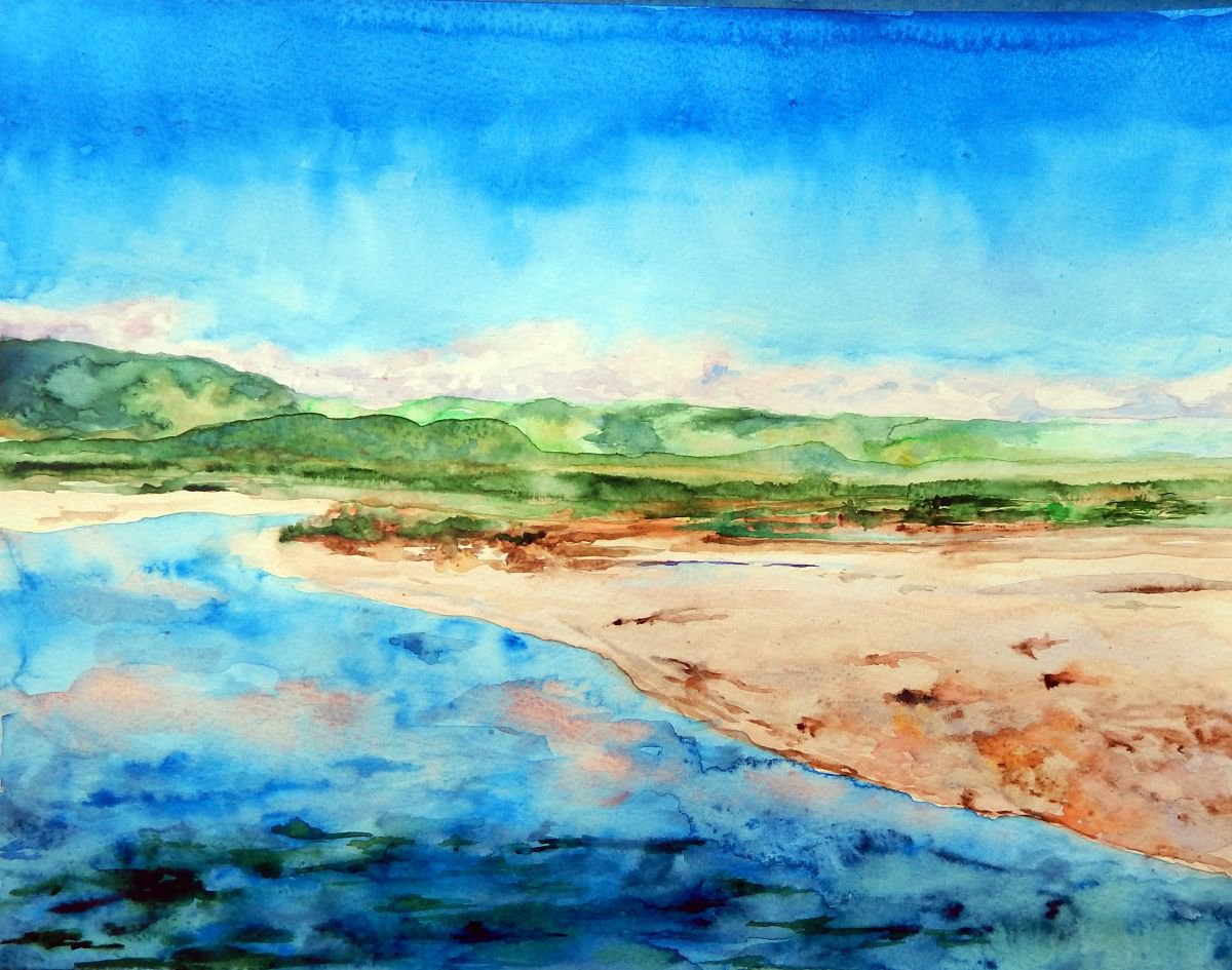 Clear water (watercolour version) by Richard Freer