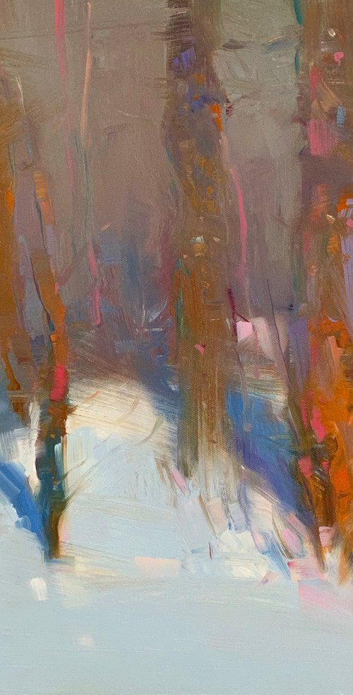 Forest Trees, Original oil painting, Handmade artwork, One of a kind by Vahe Yeremyan