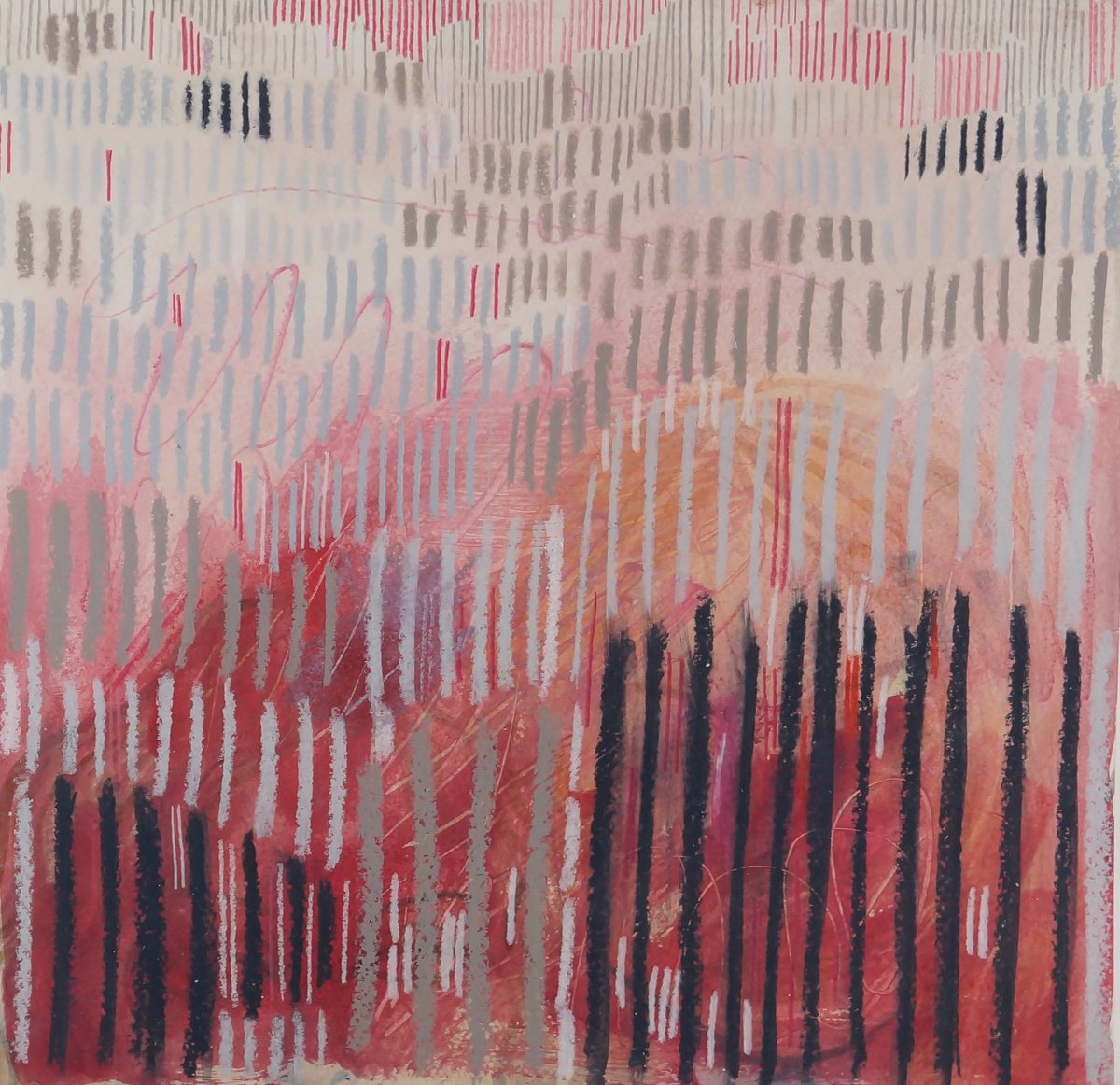 Abstract Painting By Anna Jannack, 12 X 12, Lines Xxix, Original Artwork