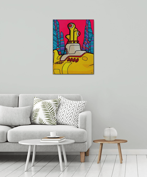 Yellow Submarine on Pink