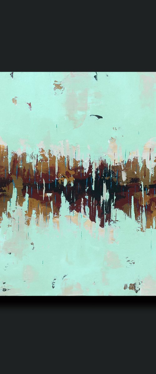 Horizontal Tear L1 - Abstract Painting by Matthew Withey