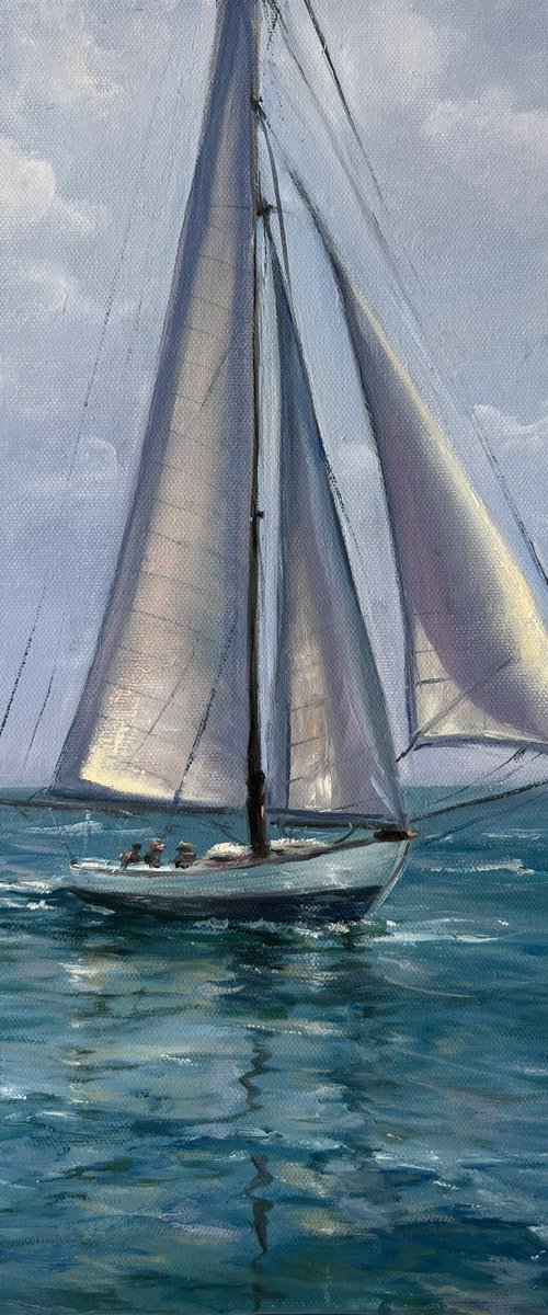 Fair Winds! - nautical oil by Alesia Yeremeyeva