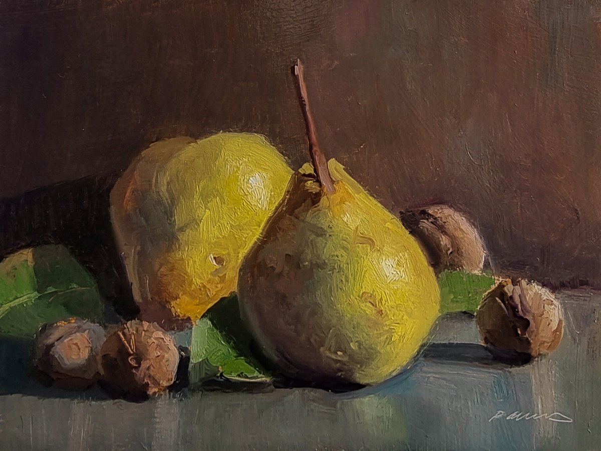 Pears and Wallnuts by Pascal Giroud