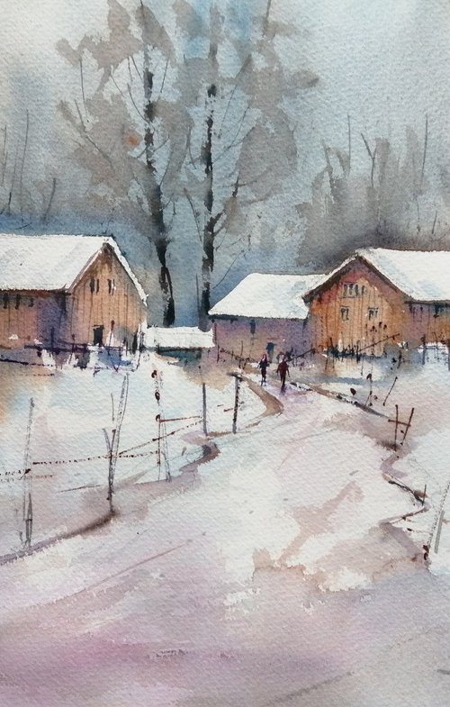 winter landscape 22 by Giorgio Gosti