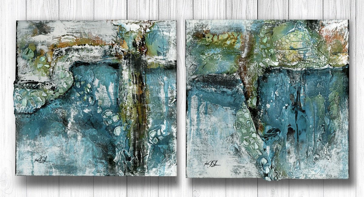 Expressive Painting , The Jewels Within By Kathy Morton Stanion, 24 X 12, Artwork For Sale On Artfinder