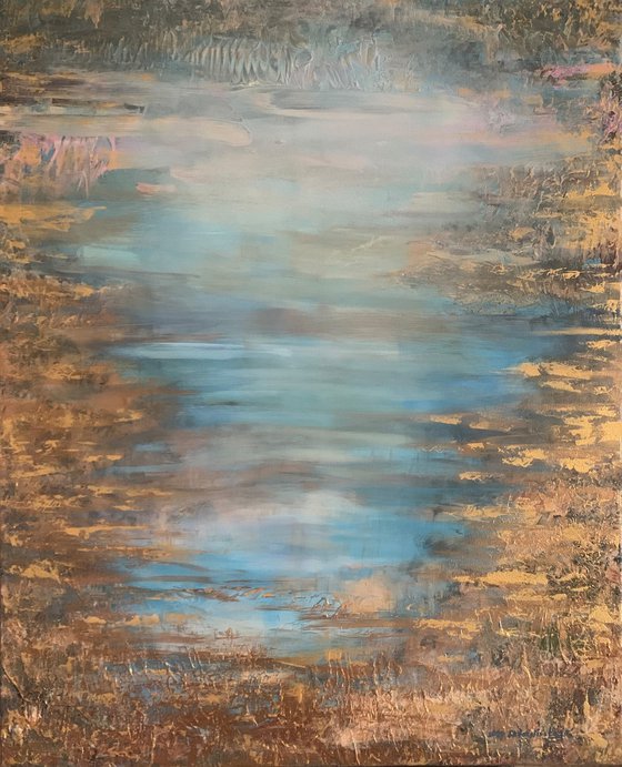 Tranquil Reflective Waterscape