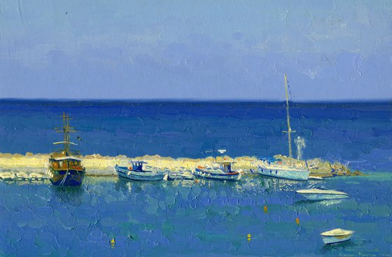 Yachts in the port of Bali