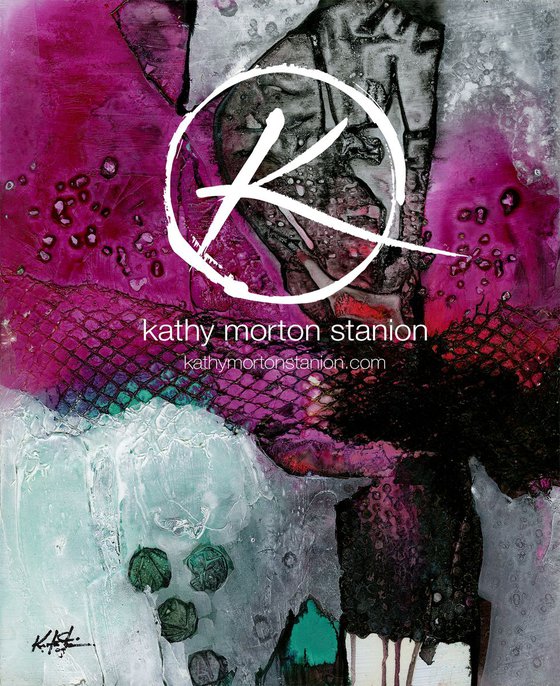 Mystic Voyage  2  - Abstract Mixed Media Painting by Kathy Morton Stanion, Modern Home decor
