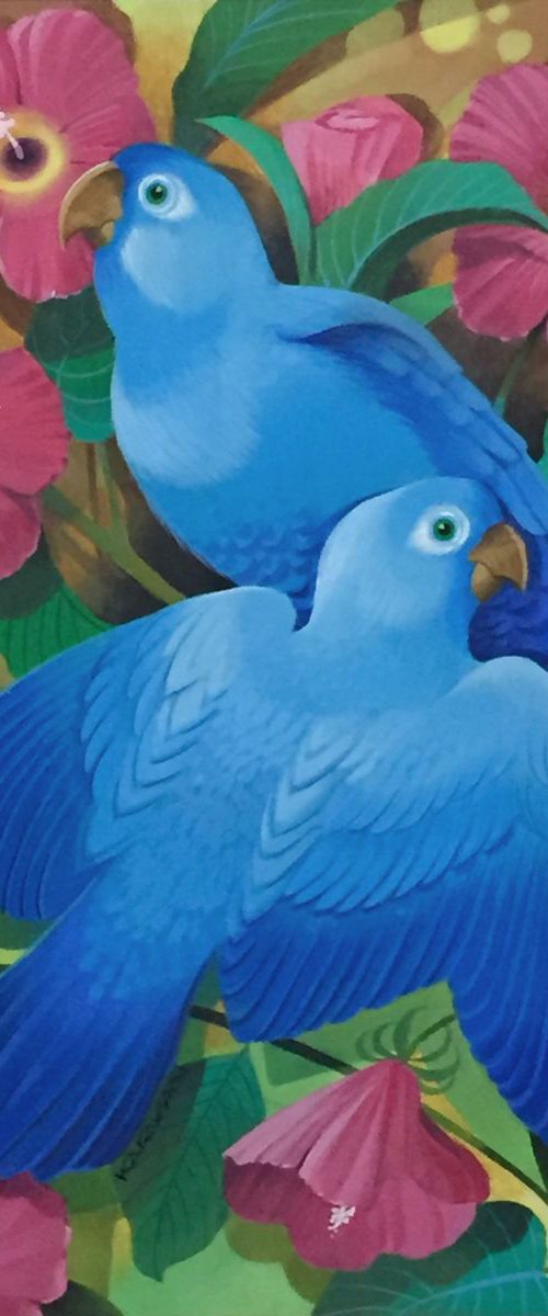 BLUE PARROTS by Johnny Karwan