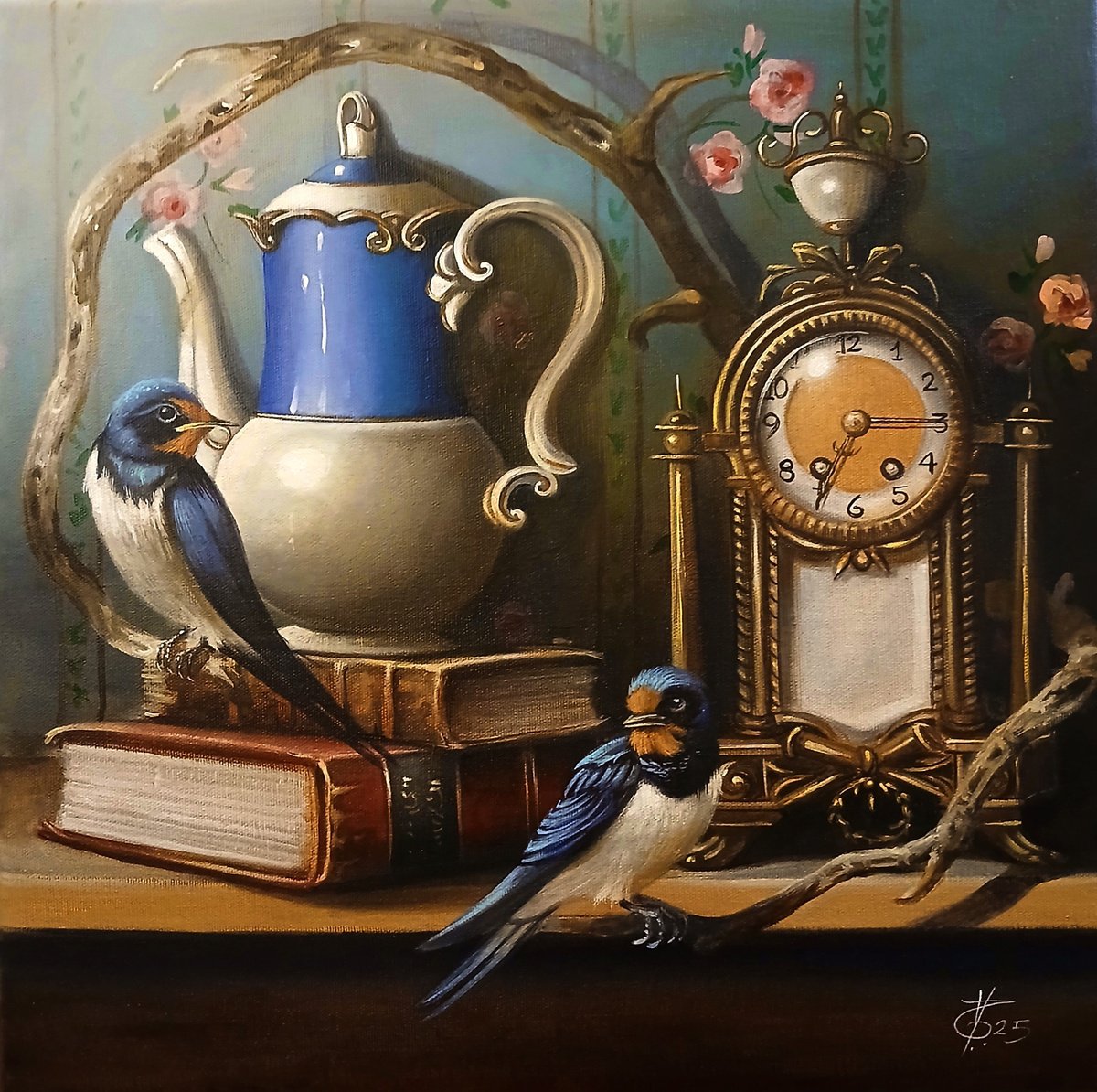 Blue teapot by Valentina Toma